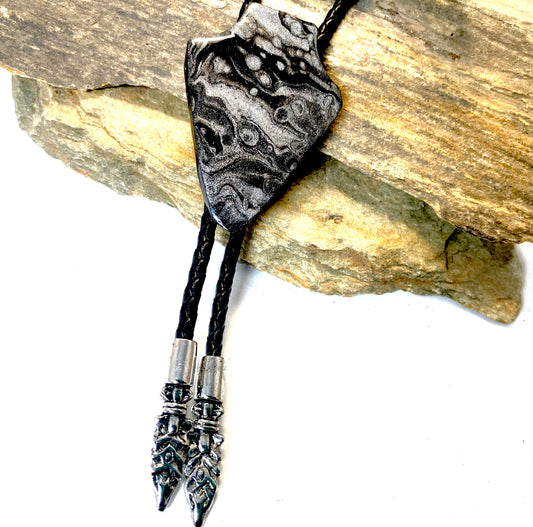 Arrowhead bolo tie made from slate