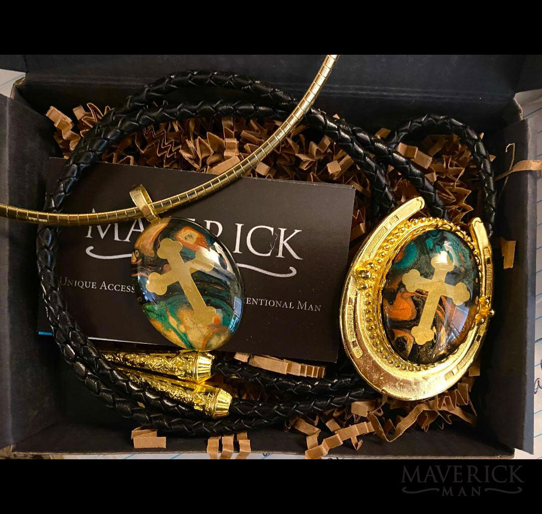 KONKEY - custom cross bolo and cross pendant