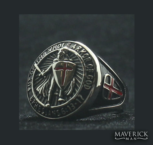 Armor of God ring in stainless steel - Knight ring