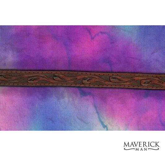 Real leather hat band with buckle - brown