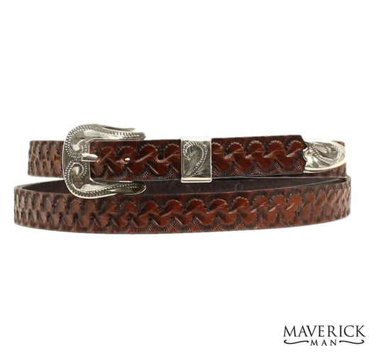 Super sharp real leather hat band with buckle