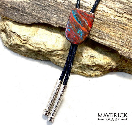 A red sunset on this small bolo made from slate