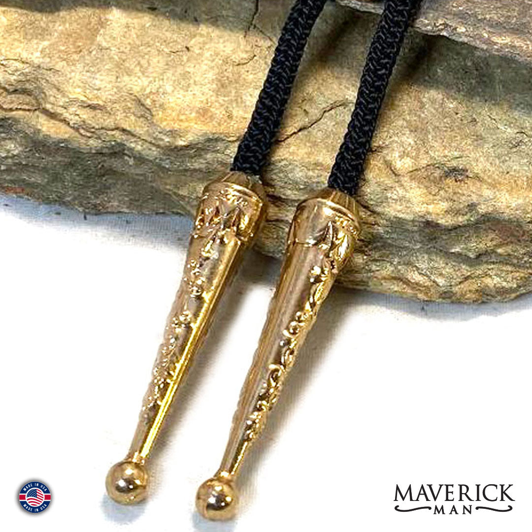 Fancy copper bolo tie with hand painted stone from our OWL collection