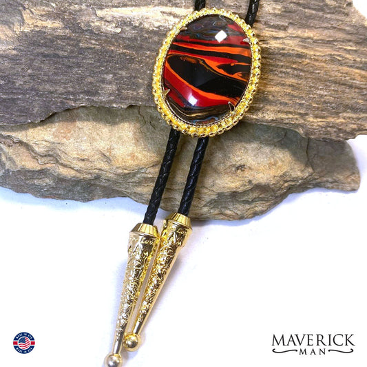 Large bolo tie with our Southwestern palette - ladies jewelry availabl