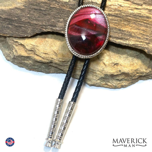 Large bolo tie with our Reds palette - ladies jewelry available