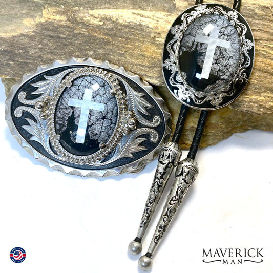 Christian bolo tie and buckle set - can buy separately