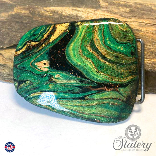 MM Exclusive - SLATE hand painted belt buckle