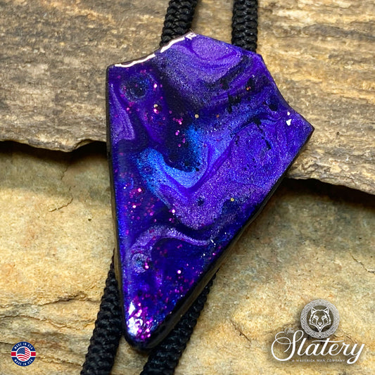 Small arrowhead bolo tie made from slate