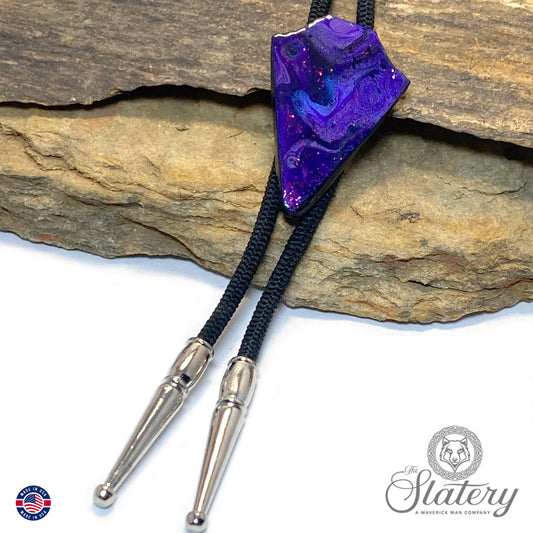 Small arrowhead bolo tie made from slate