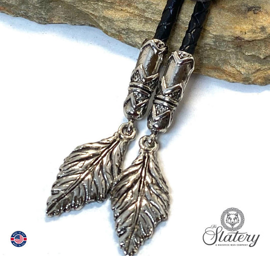 Large hand painted arrowhead bolo tie made from slate in Southwestern color (Copy)