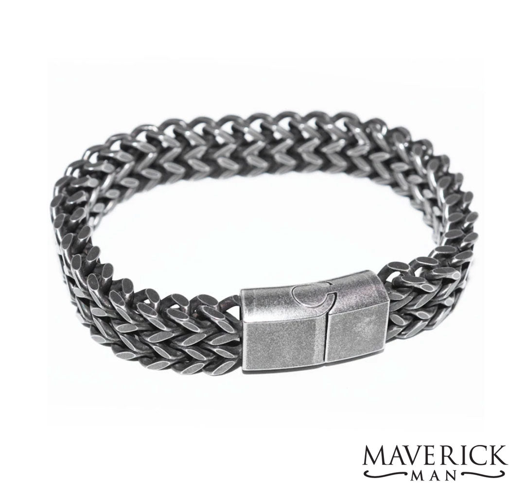 Stainless Steel Herringbone Bracelet
