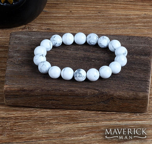 Howlite Beaded bracelet in two sizes