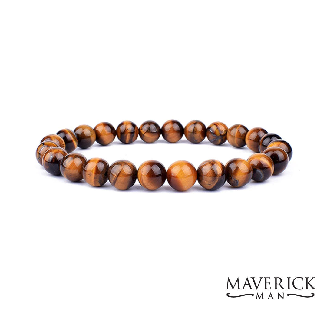 Genuine Tiger Eye Beaded bracelet in two sizes - 10mm