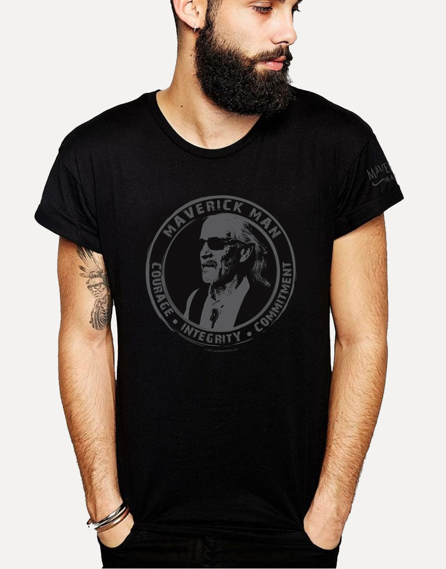 Maverick Man Ideals tee shirt - Courage Integrity Commitment
