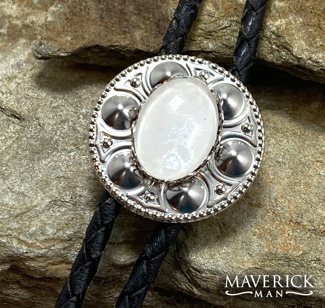 Small unisex bolo with hand painted stone