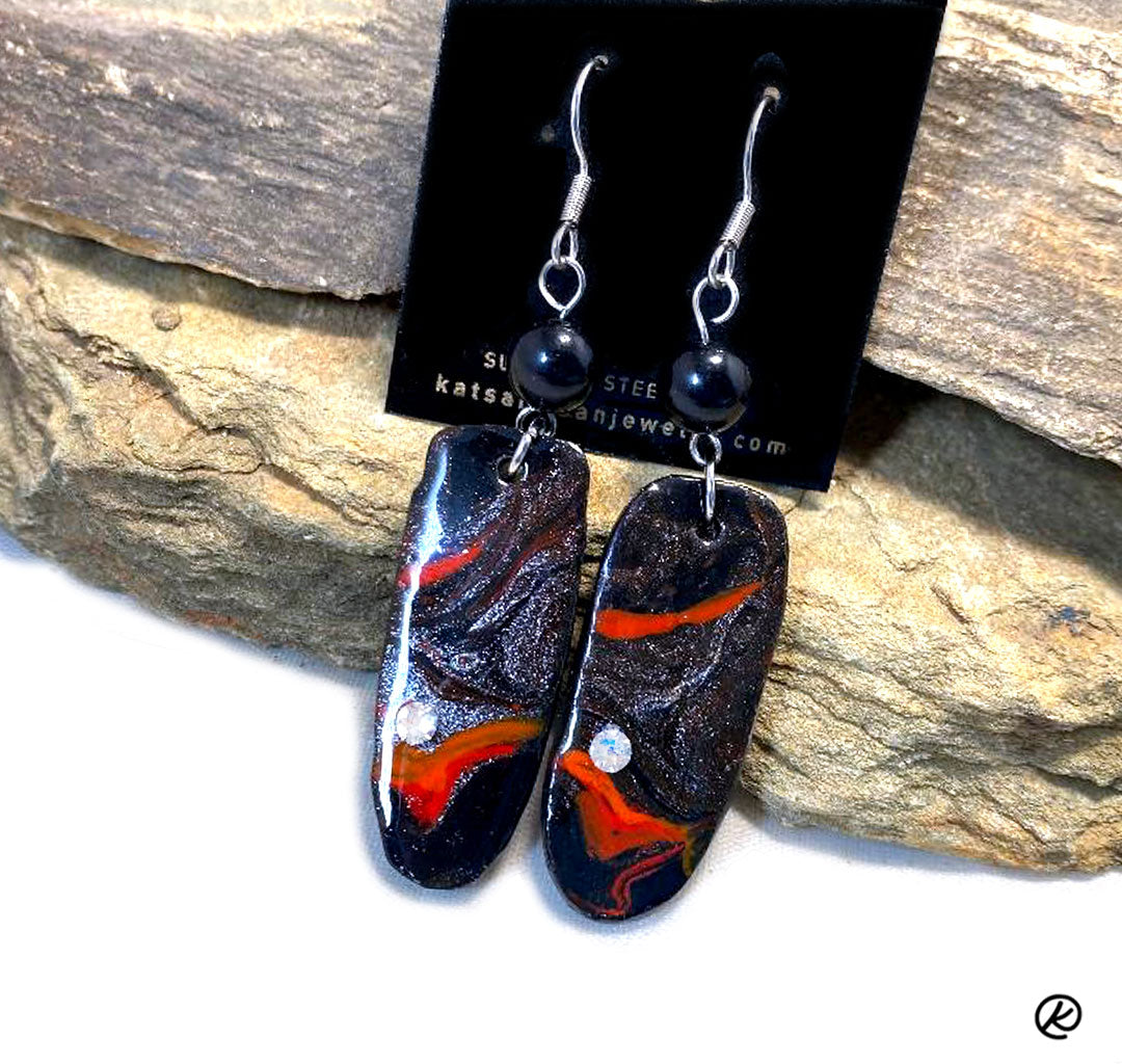 Fantastic fox palette on medium sized bolo made from slate - SET AVAILABLE