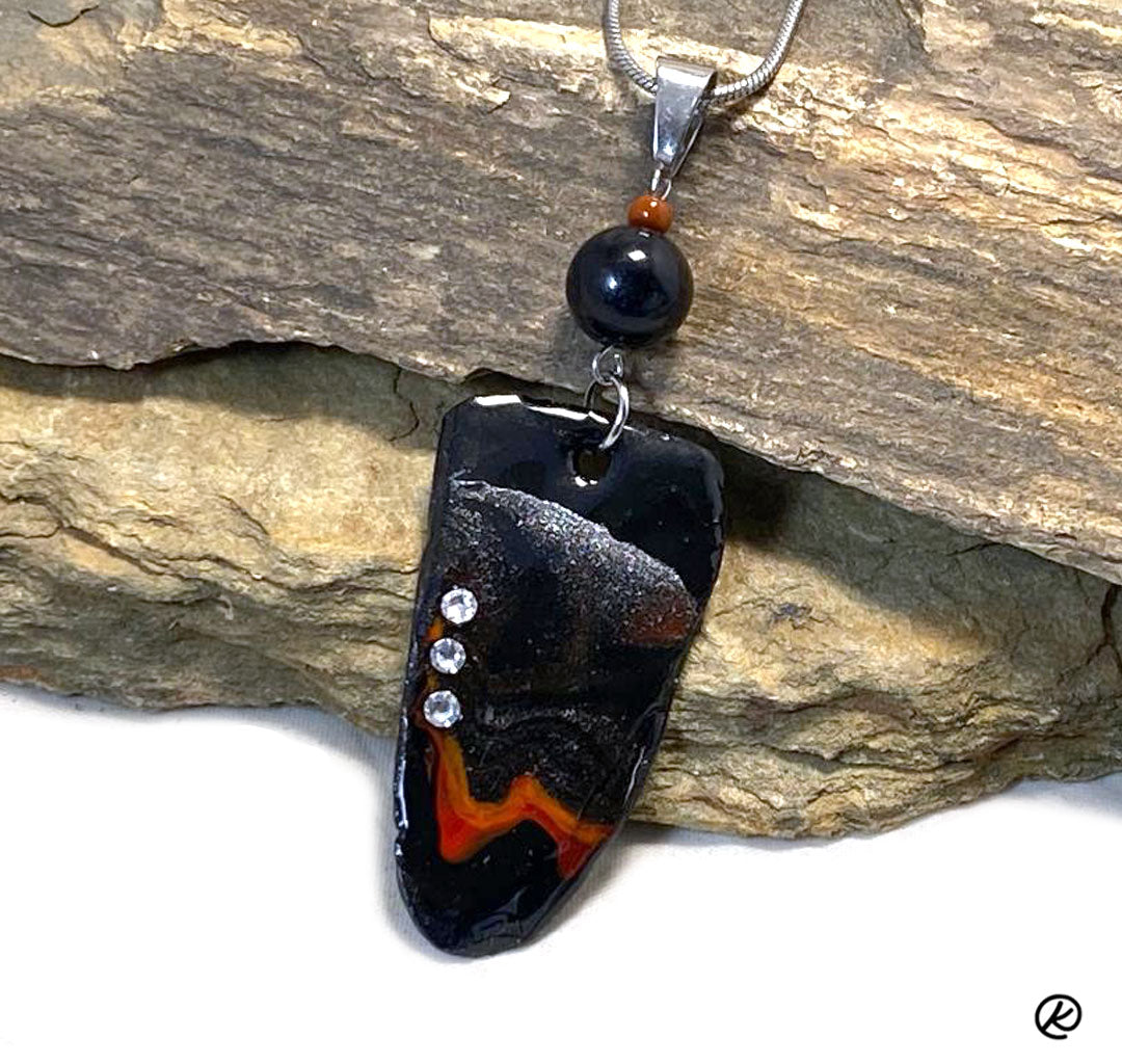 Fantastic fox palette on medium sized bolo made from slate - SET AVAILABLE