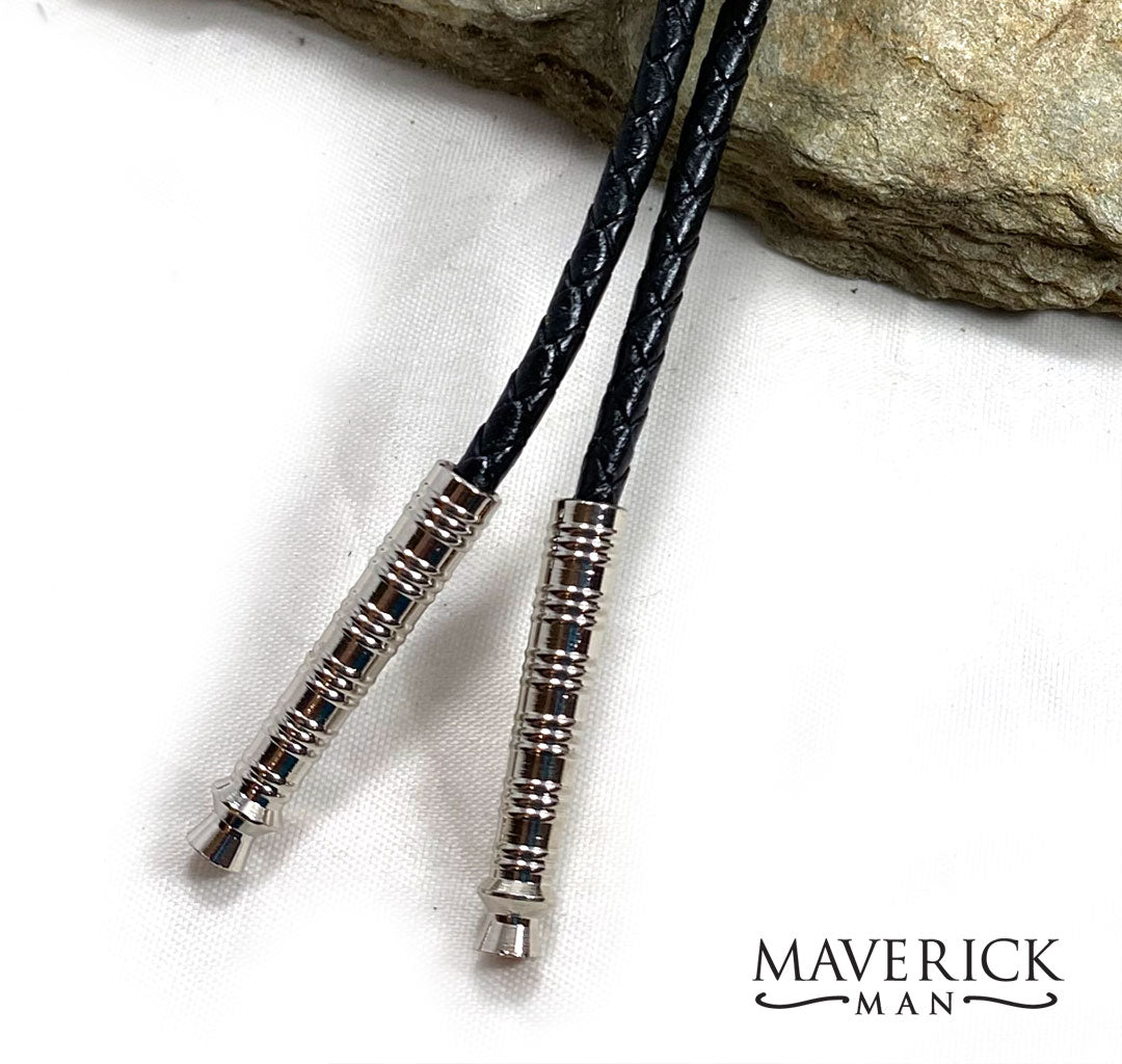 Natural slate bolo with stainless steel cross