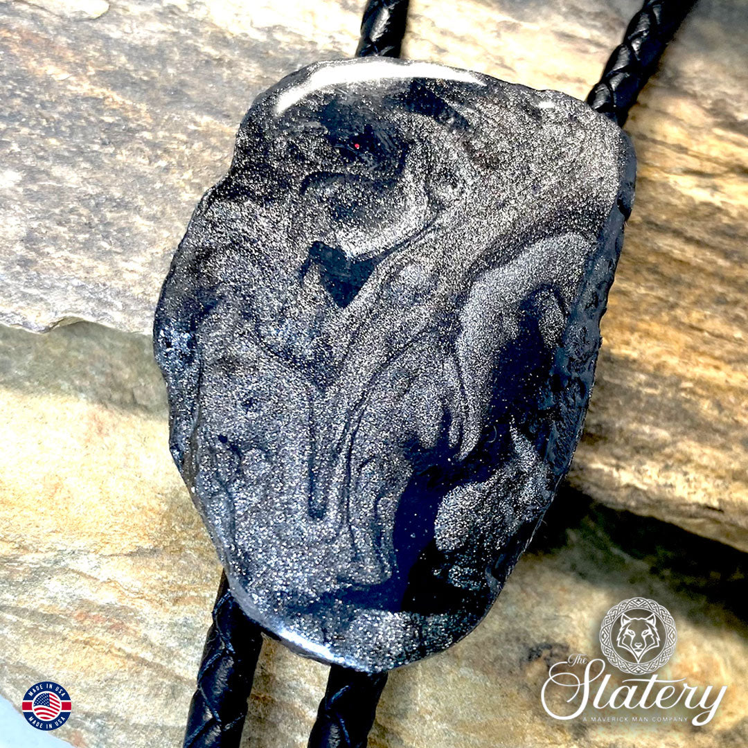 Fabulous bolo tie made from slate