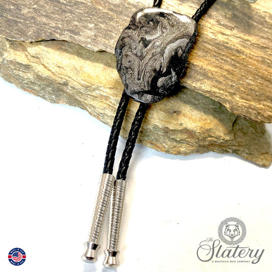 Fabulous bolo tie made from slate