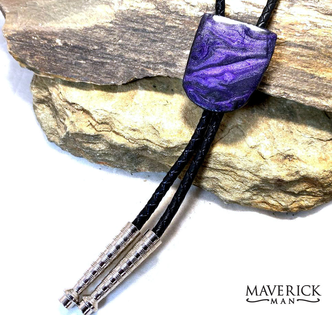 Unique hand painted bolo made from slate