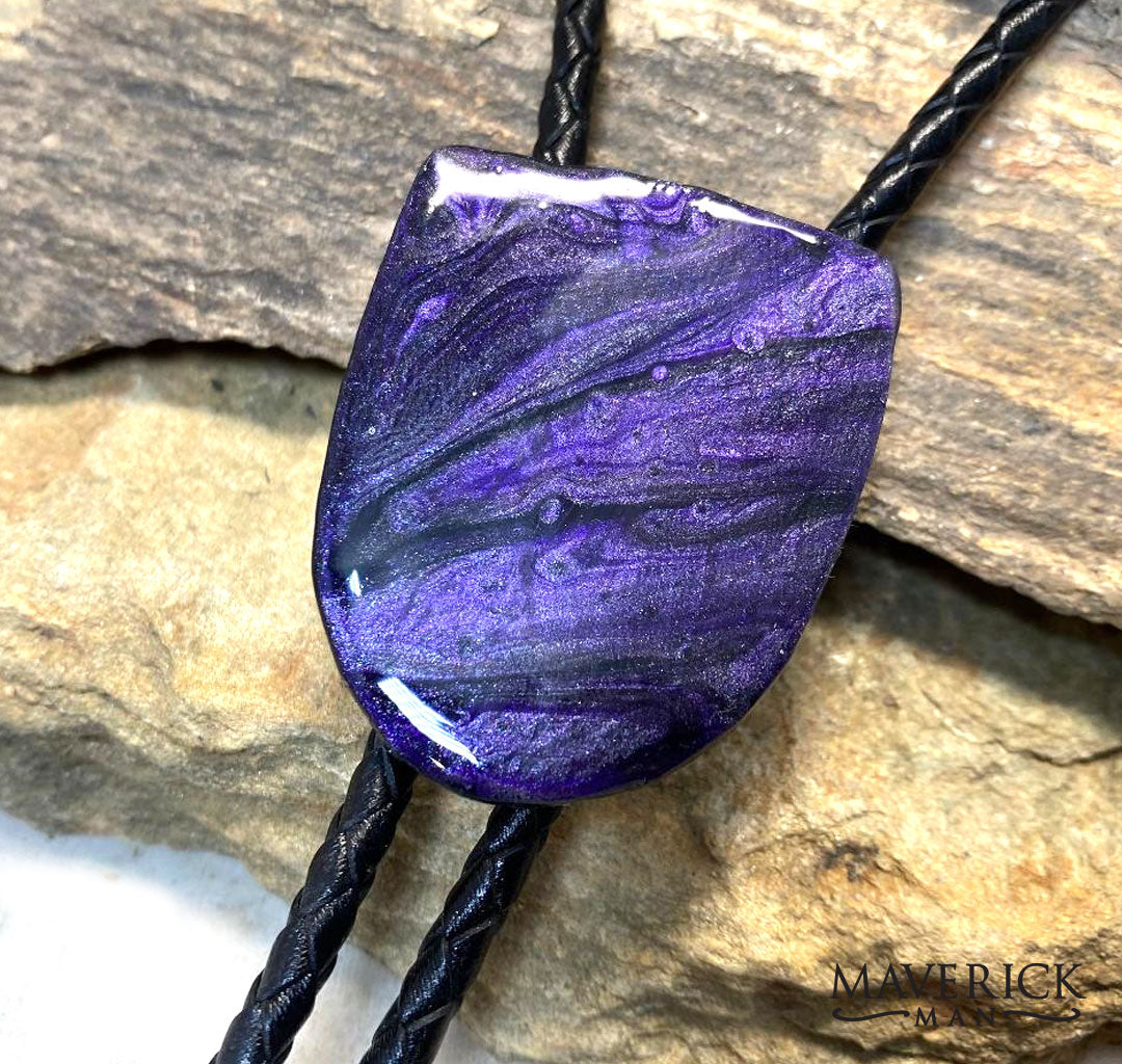 Royal Purple on a slate bolo