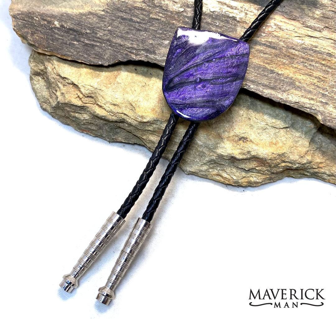 Royal Purple on a slate bolo