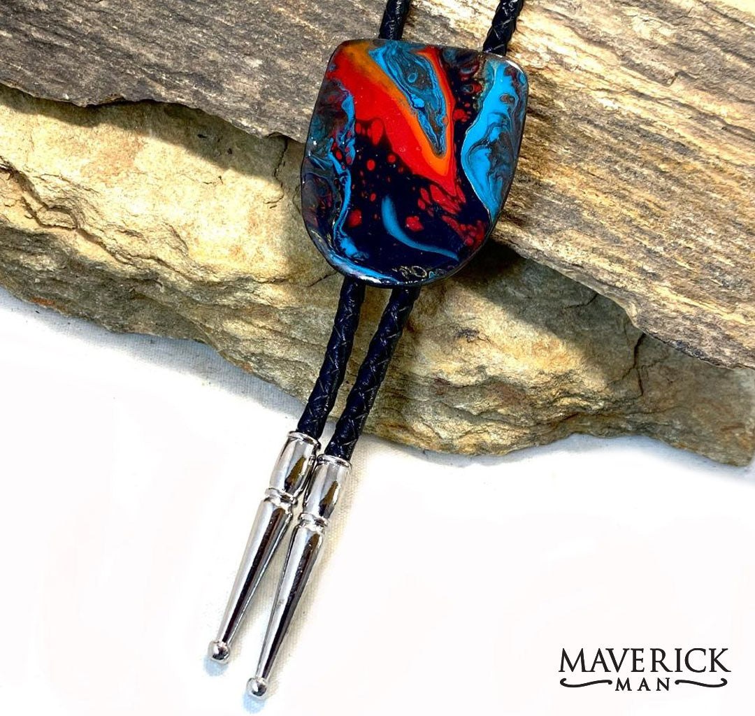 Stare-worthy small bolo made from slate with southwestern colors