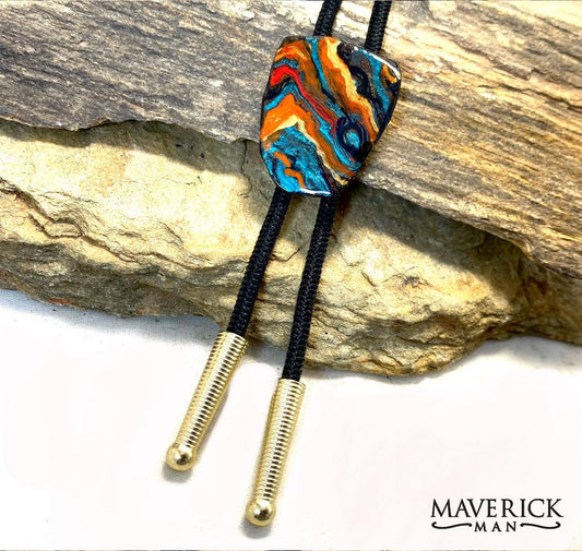 Fantastic small bolo made from slate with southwestern colors