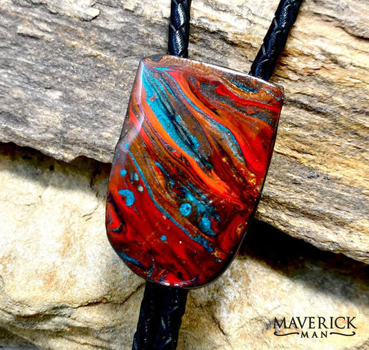 A red sunset on this small bolo made from slate