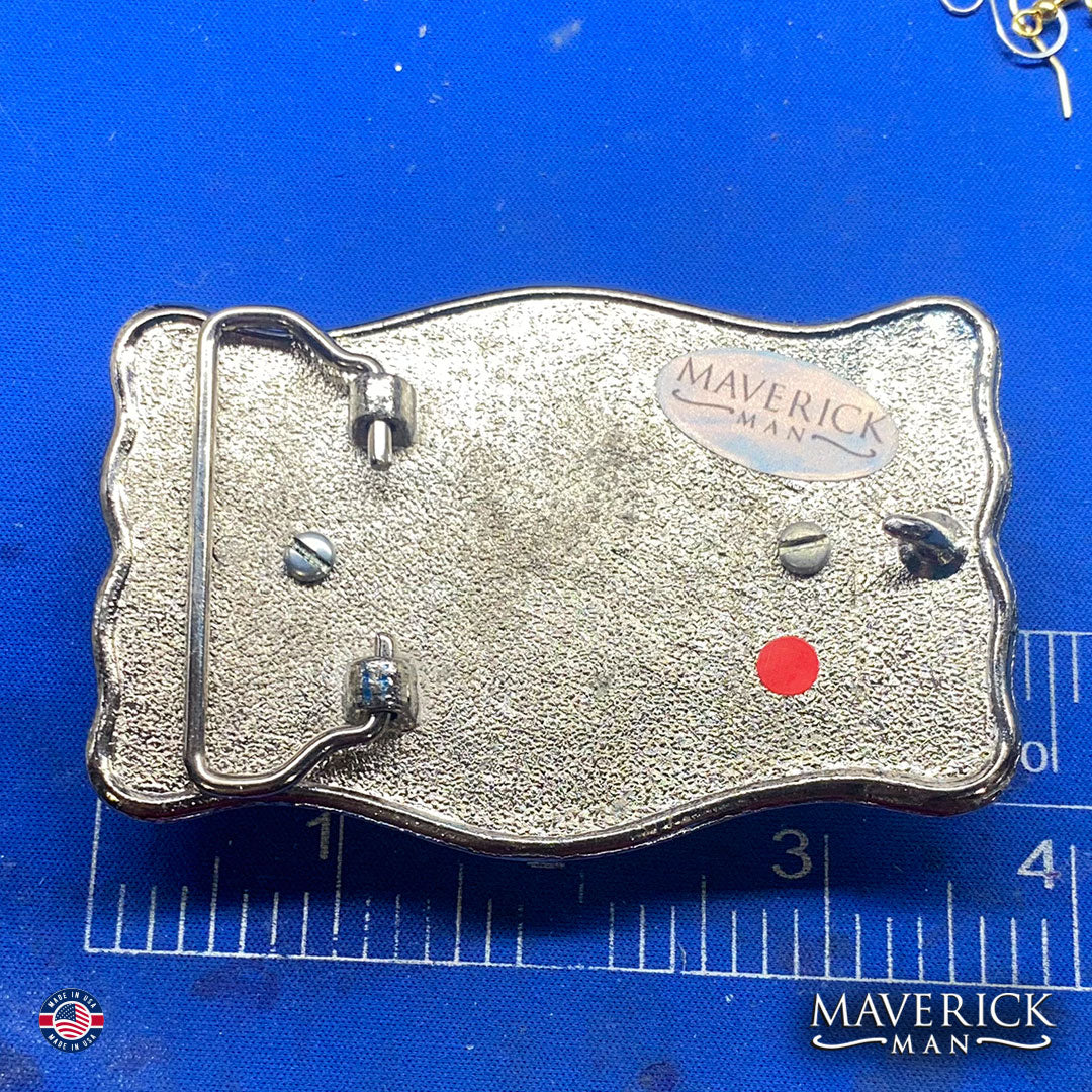 Bolo tie and buckle set with rare blue buckle