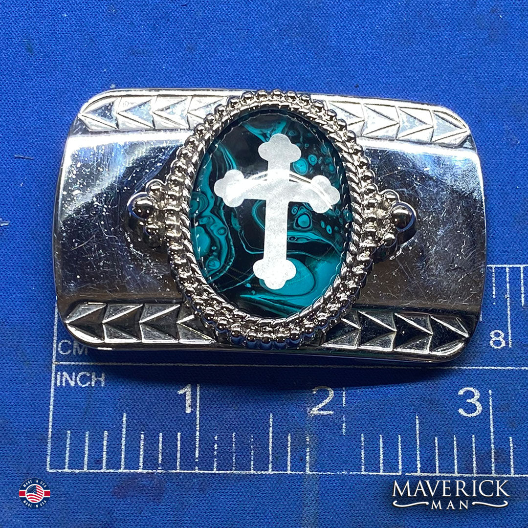 Christian bolo tie and buckle set