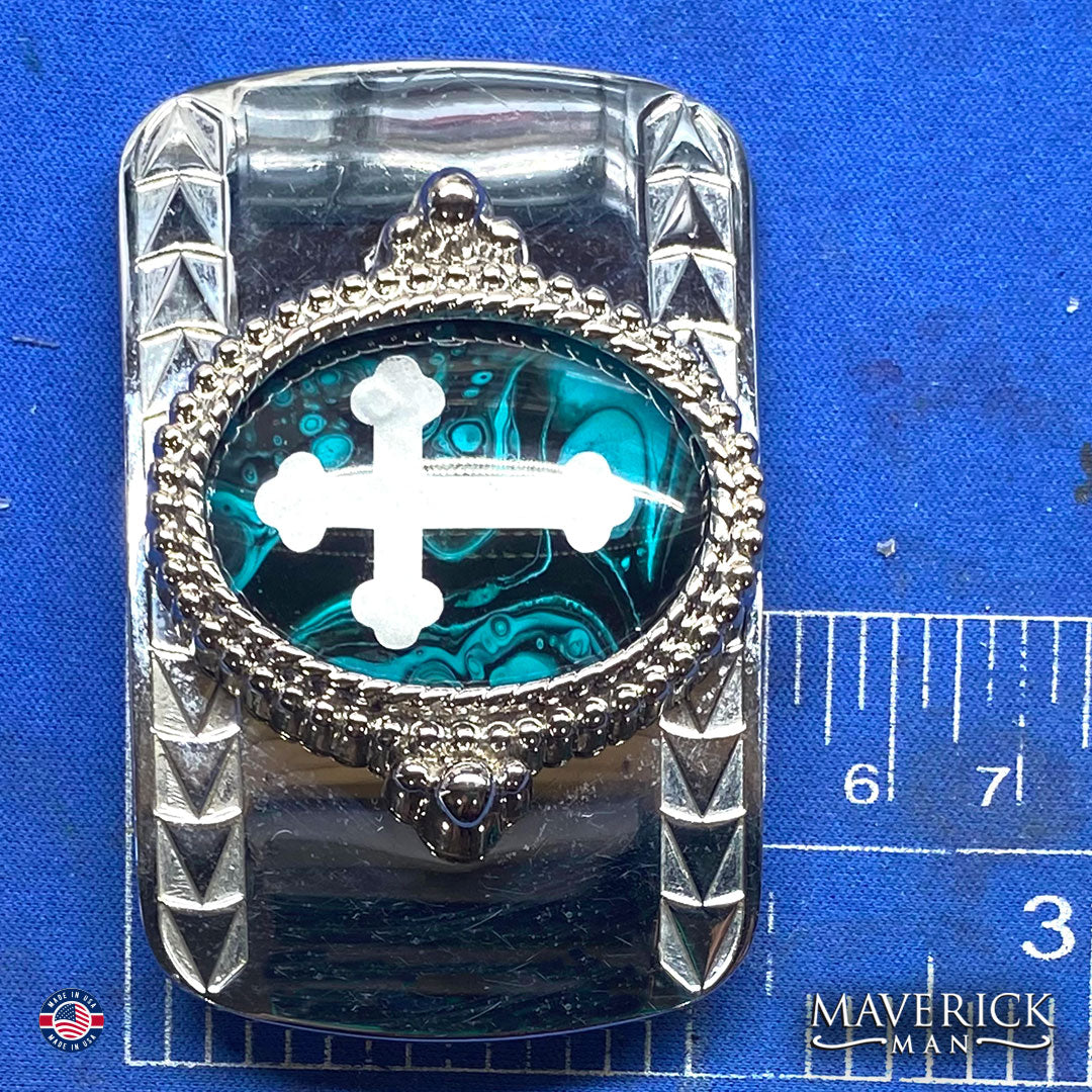 Christian bolo tie and buckle set