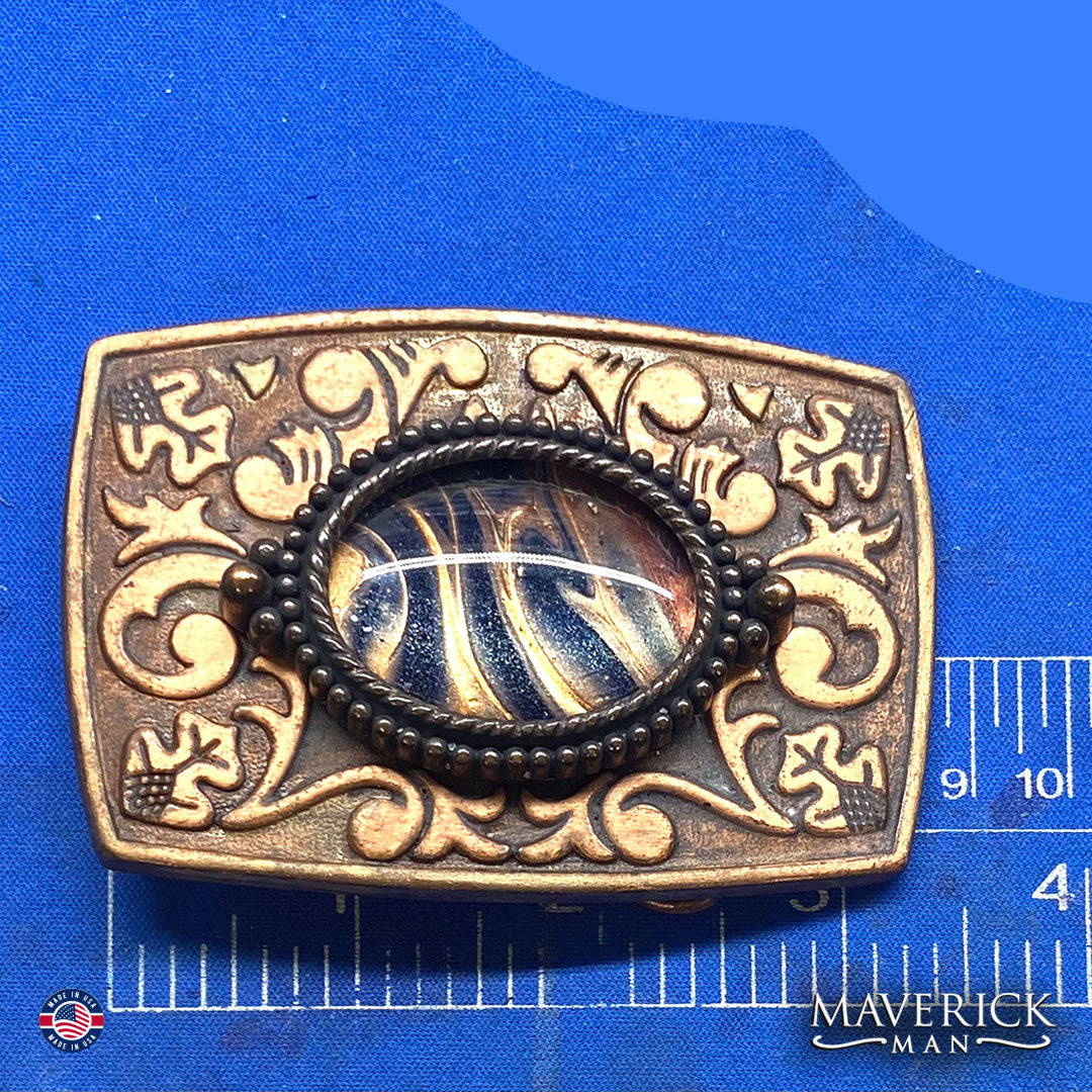 Striking copper bolo and buckle set