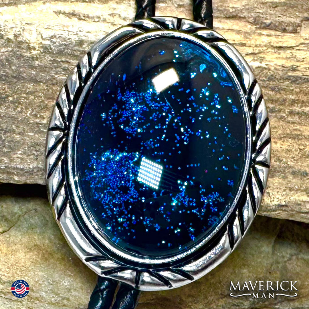 Sparkly midnight blue bolo tie