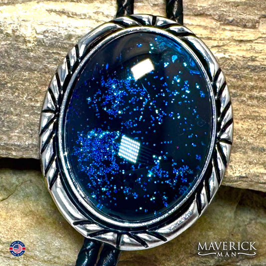 Sparkly midnight blue bolo tie
