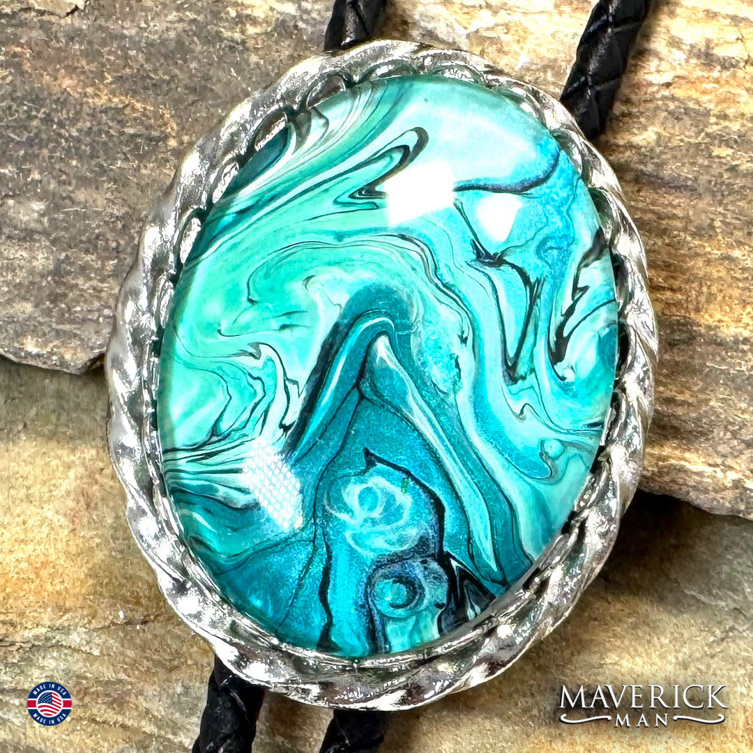 Fabulous bolo tie in Pensacola Beach colors - video