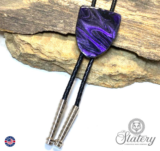 slate bolo tie