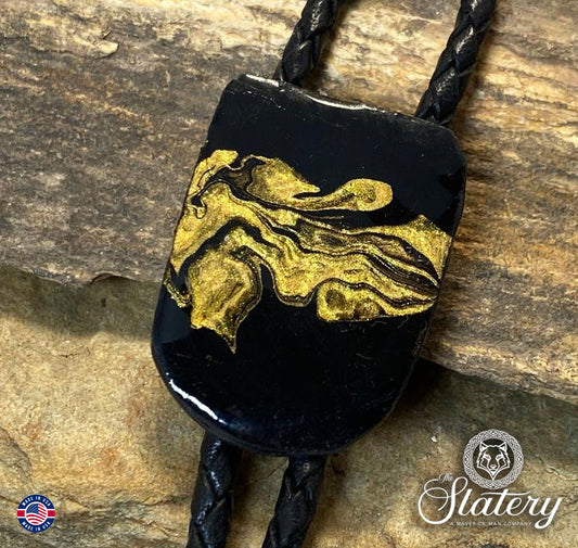 slate bolo tie