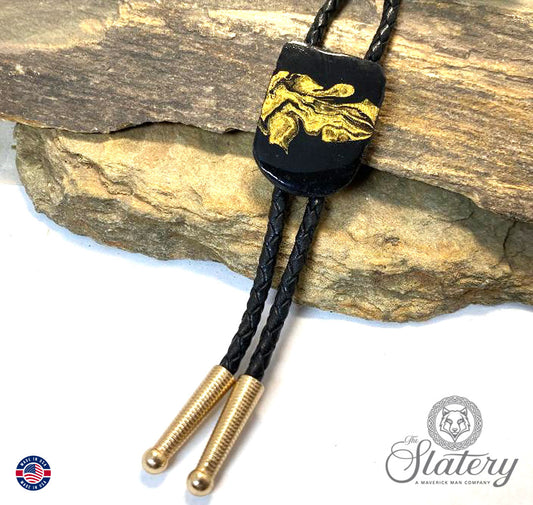 slate bolo tie