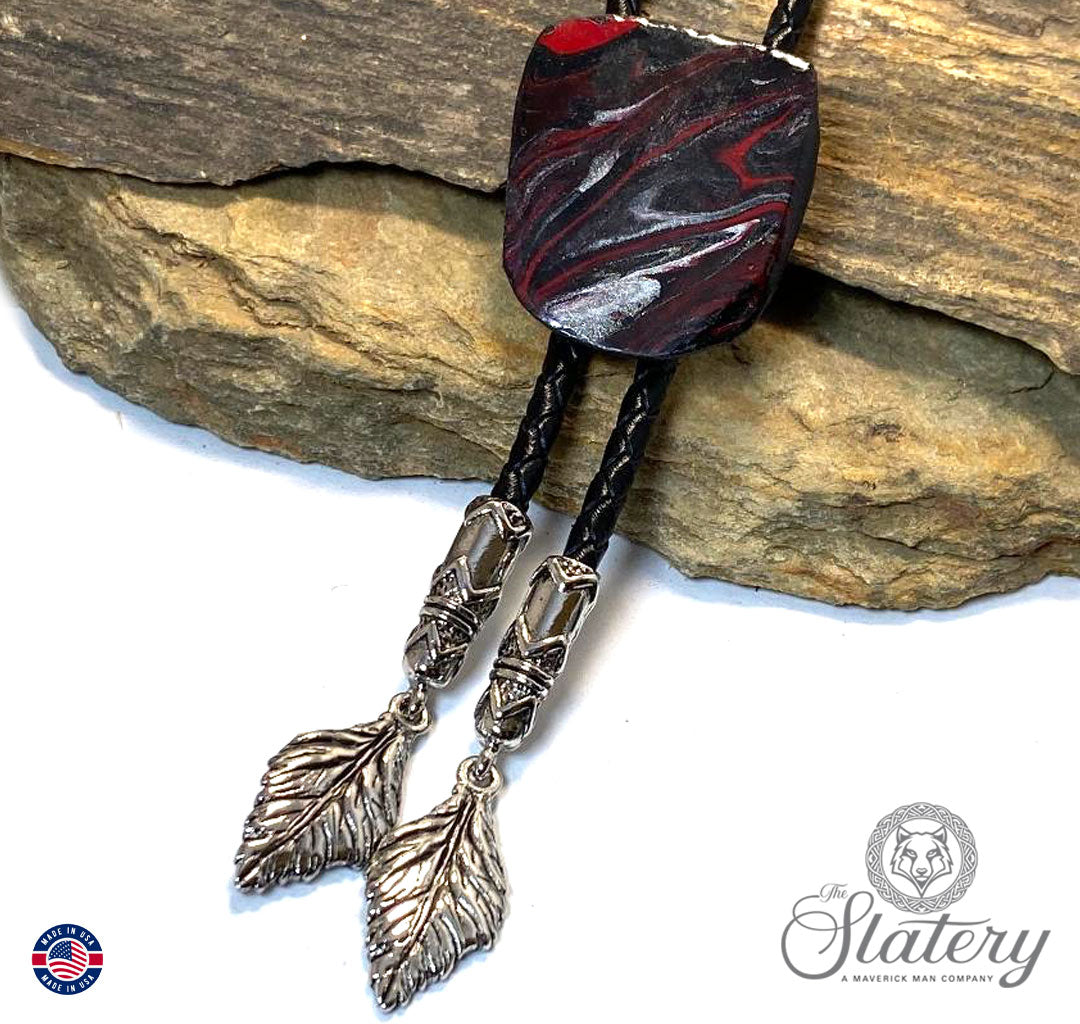 slate bolo tie