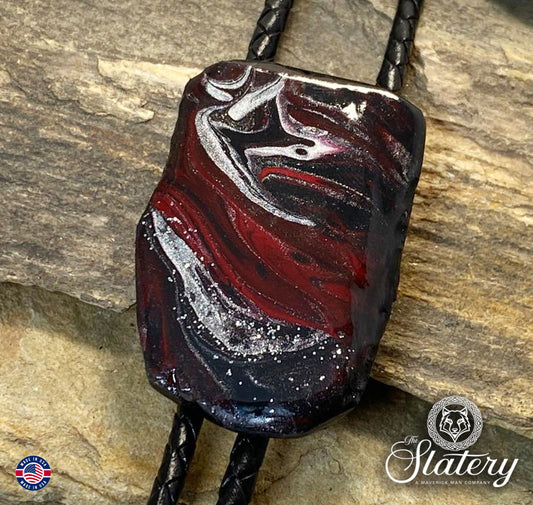 slate bolo tie