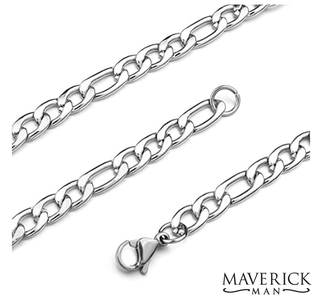 Handsome Stainless Steel Figaro Chain - 10mm